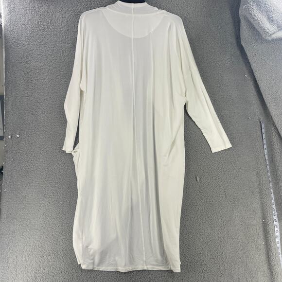 UGG Womens Cardigan Sweater Sz Medium / Large Cream Soft Stretch Lagenlook - Picture 7 of 13